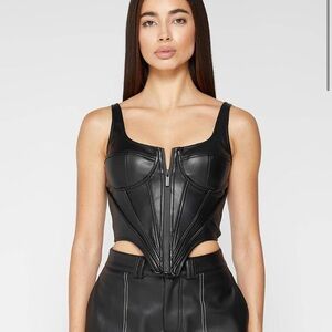 Maniere De Voir Black Corset